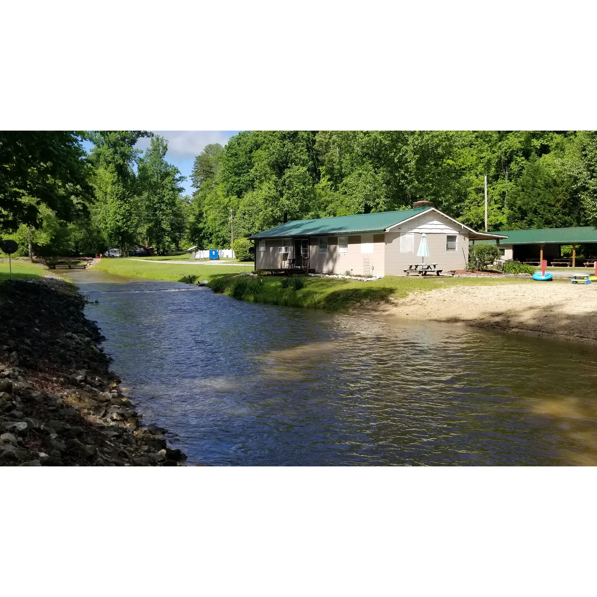 Rose Creek Family Campground is a welcoming oasis for families and friends seeking a joyful and serene getaway. Known for its incredibly hospitable owners, Sandy and Eddie, who excel in accommodating guests' needs with a personal touch, the campground is lauded for creating a warm and convivial atmosphere where lasting memories are made.

Guests rave about the well-maintained park, highlighting its clean facilities and inviting landscape that provides the perfect backdrop for a peaceful retreat. Parents appreciate the family-friendly environment, with a three-year-old guest's delight emblematic of the fun and excitement available for young campers. Adding to the charm is the fact that the entire venue exudes friendliness, fostering a community where rudeness is absent, and camaraderie thrives.

Rose Creek boasts a collection of amenities that cater to comfort and entertainment. Their on-site store is a treasure trove for those little things left behind, ensuring that every need is just a step away. For leisure, the game room is a hit among children and adults alike, offering a wide selection of games and a treasure trove of prizes that guarantee endless amusement.

The campground not only provides a space for relaxation but also a platform for engaging in a variety of activities. From water fun at the beach area to enjoying shared meals at potluck dinners or Saturday brunches, there's a sense of community and shared joy that permeates the air. Karaoke nights offer a chance to unleash your inner pop star, while the respectful and tidy nature of campers post busy holiday weekends reflects the mutual respect and dedication to preserving the campground’s harmonious environment.

Continual improvements under new management manifest as upgraded facilities and planned additions, with a commitment to enhance both the physical infrastructure and the guest experience. Efforts to balance modern necessities such as connectivity with the benefits of unplugging and embracing nature illustrate a thoughtful consideration for diverse camper preferences.

For those looking to escape the hustle, or even groups like youth camps seeking a fun and safe environment, Rose Creek provides exemplary service and a pristine setting. Visitors cherish the time spent here, with clean bathrooms, neat grounds, and a kind staff that stand ready to respond to any request.

Receiving recommendations from contented campers who have turned this campground into their second home, Rose Creek Family Campground emerges as the idyllic destination for those looking to kindle joy, explore the great outdoors, and forge friendships beneath the open sky. Description by ChatGPT.