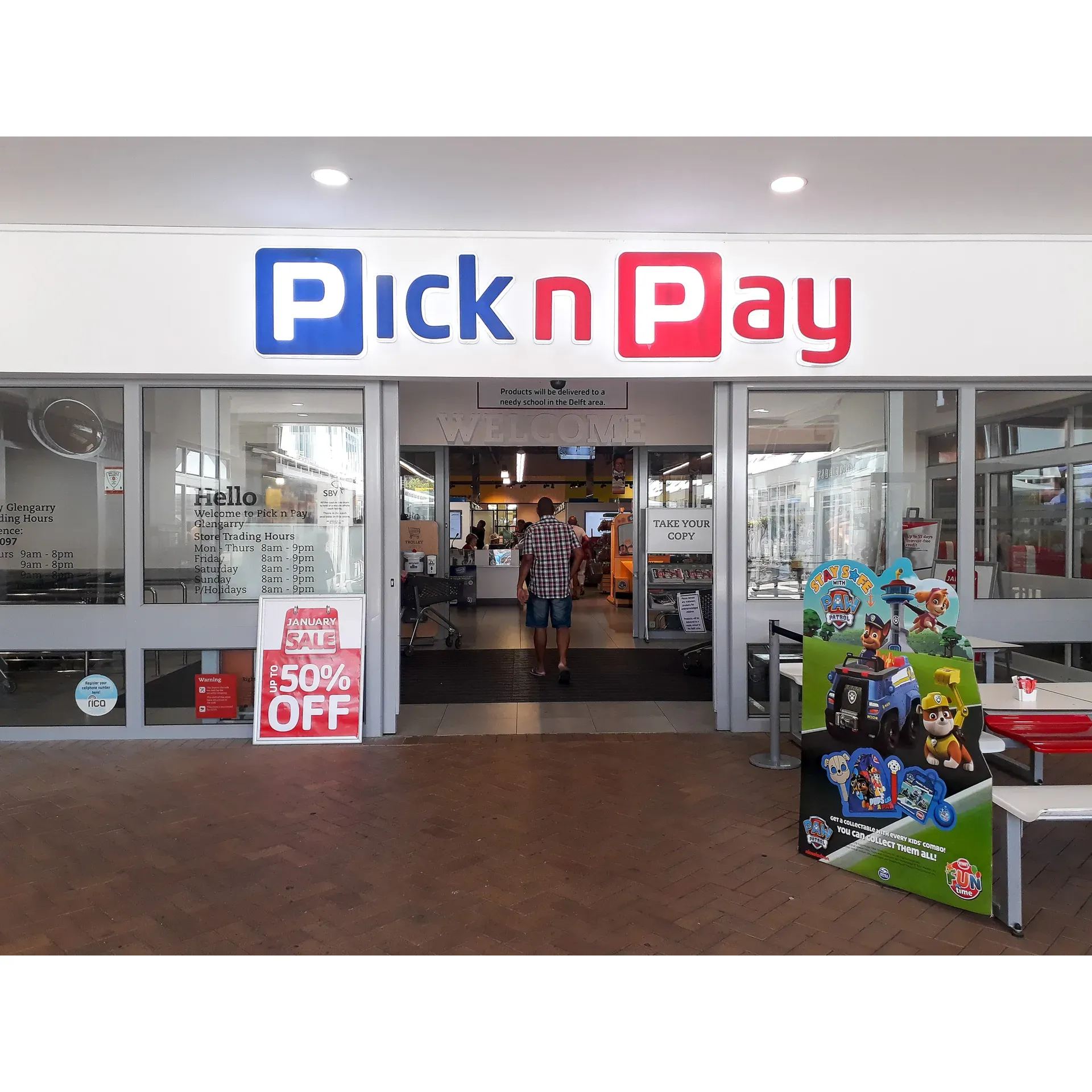 Pick n Pay Glen Garry is a polished and modern destination for shoppers seeking convenience and variety under one roof. A one-stop shopping haven, this venue shines with its wide array of primary tenants catering to the diverse needs of consumers. The establishment is lauded for its strategic and thoughtful design, which includes an abundance of parking spaces to accommodate visitors, as well as a seamless and accessible entrance and exit that enhances the overall shopping experience.

The center is praised for its meticulous upkeep and commitment to inclusivity, providing a wheelchair-friendly environment that is comfortable for all patrons. Its strategic location and ease of navigation make it a preferred choice for those who seek an alternative to larger shopping complexes like Tygervalley and Cape Gate. While the product selection at the Pick n Pay within may not be exhaustive, the convenience of finding everyday necessities is a hallmark of this premium retail outlet.

Customers are particularly impressed by the store's ability to stock unique and sought-after items, including clothing in hard-to-find sizes, making it a reliable stop for those specific shopping quests. The establishment is recognized for catering to the neighboring community, providing them with a nearby option that is designed to satisfy most of their routine shopping needs.

Overall, Pick n Pay Glen Garry presents itself as a superior retail destination, upholding a customer-friendly approach with its efficient layout, high maintenance standards, and a comprehensive selection of shops to delight and serve its clientele. It stands out as a competitive shopping center dedicated to creating a pleasant and successful retail experience for visitors. Description by ChatGPT.