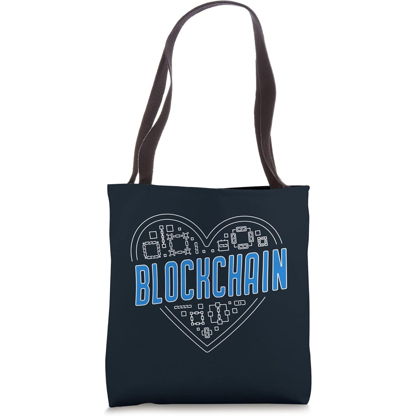 Blockchain Cryptocurrency - Block-Chain Technology Heart Tote Bag image