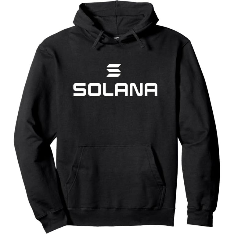 Solana Crypto Apparels | Solana SOL Blockchain Logo Pullover Hoodie image