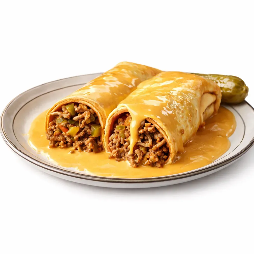 A traditional Hungarian dish combining savory crepes stuffed with a flavorful meat filling and draped in a rich paprika sour cream sauce, perfect for a comforting main course.
