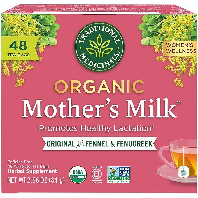 Traditional Medicinals Organic Mother's Milk Women's Tea is specifically formulated to promote healthy lactation in nursing mothers. This herbal tea blend contains organic fenugreek seed, an herb known for its ability to support milk production.