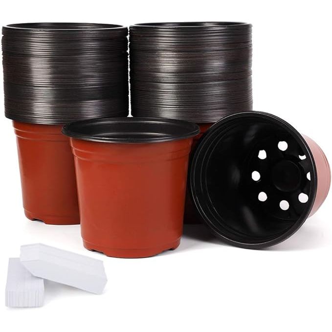The JERIA 100-Pack 6 Inch Plastic Nursery Pots are a convenient and practical solution for starting seeds or transplanting seedlings. Each pack comes with 100 pots, making it easy to keep track of multiple plants at once. Additionally, the pots come with 100 labels for organization and identification of your plants.