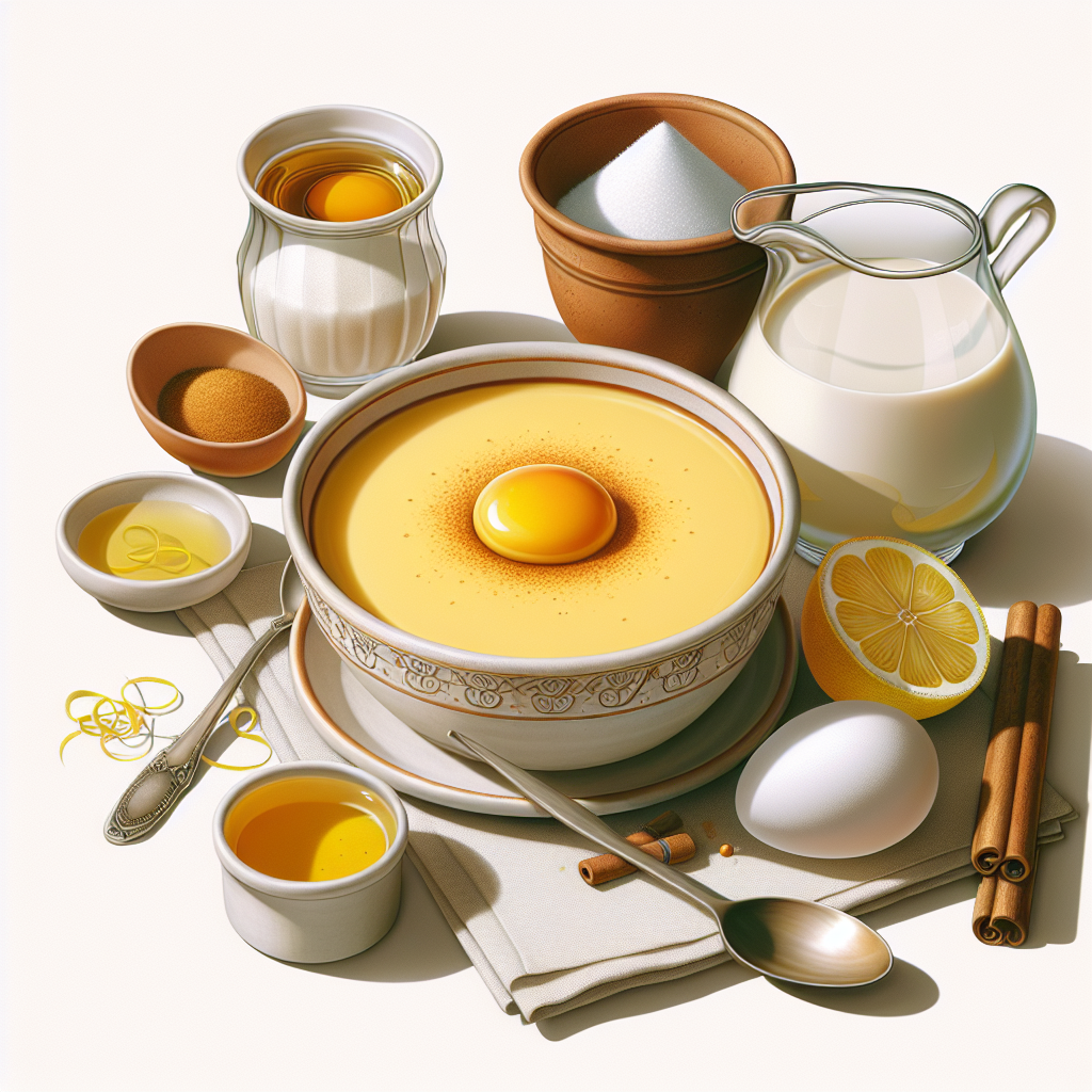 Crema Andorrana, also known as Andorran Cream, is a traditional dessert from Andorra, resembling a rich and creamy custard. This luxurious sweet treat is made by gently heating a mixture of egg yolks, sugar, and cornstarch with milk and cinnamon until it thickens into a smooth consistency.