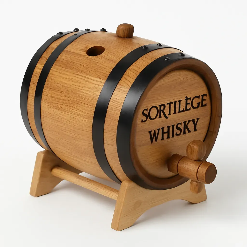 Sortilège Whisky is a unique Canadian drink that blends the richness of authentic Canadian whisky with the sweet, complex flavors of pure maple syrup. This harmonious combination is aged to perfection, resulting in a smooth, deep golden liqueur that offers a truly indulgent taste experience.