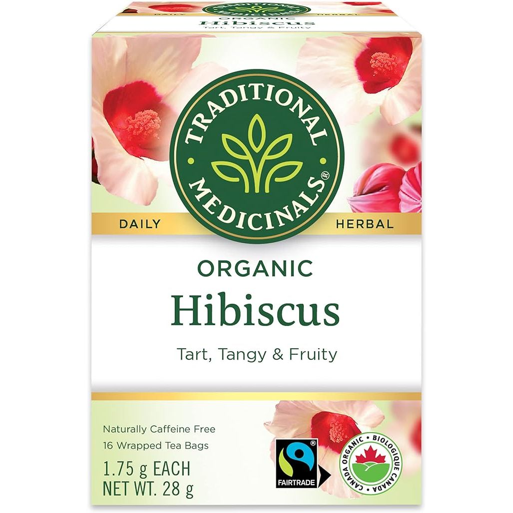 Traditional Medicinals Organic Hibiscus Herbal Tea is a popular choice for those looking for a caffeine-free beverage that is both refreshing and beneficial for the body. Each box contains 16 individual tea bags, providing a convenient and easy way to prepare a delicious cup of tea.