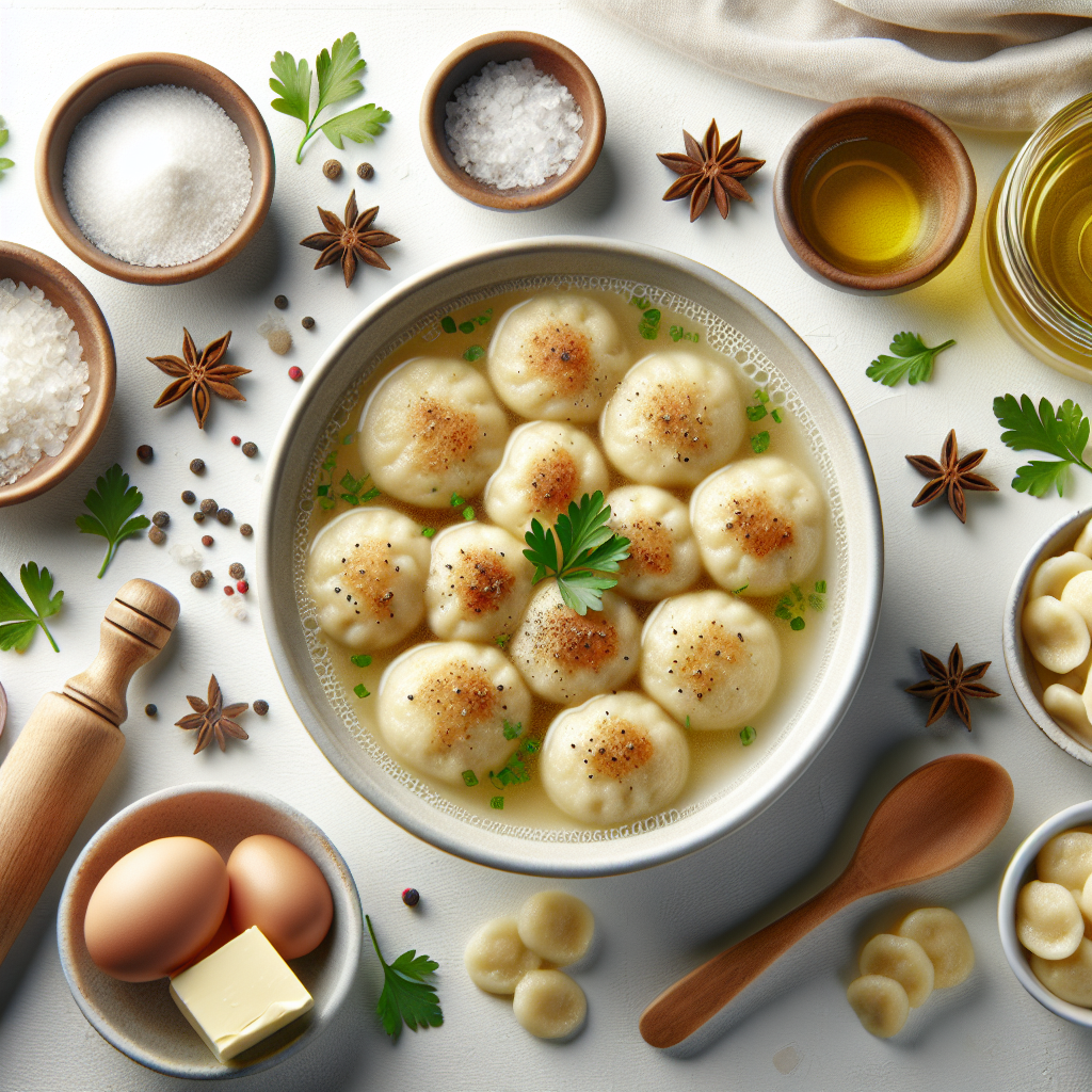 Griessnockerlsuppe, or Semolina Dumpling Soup, is a comforting and traditional Austrian dish known for its light, yet satisfying quality. This simple yet flavorful soup is a staple in Austrian cuisine, bringing warmth to any meal.