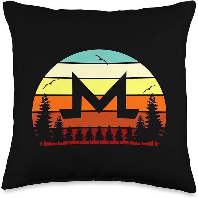 The Monero Hodler Vintage XMR Retro Throw Pillow is a unique and stylish home decor item designed for fans of the cryptocurrency Monero. Made with high-quality materials, this 16x16 inch pillow features a multicolor design that adds a pop of color to any room.