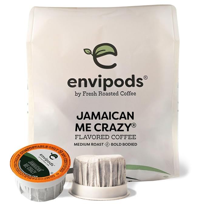 Indulge in the tropical flavors of the islands with our Jamaican Me Crazy Flavored Coffee envipods. Made with Fresh Roasted Coffee and just the right amount of flavoring, each pod is designed to transport you to paradise with every sip.