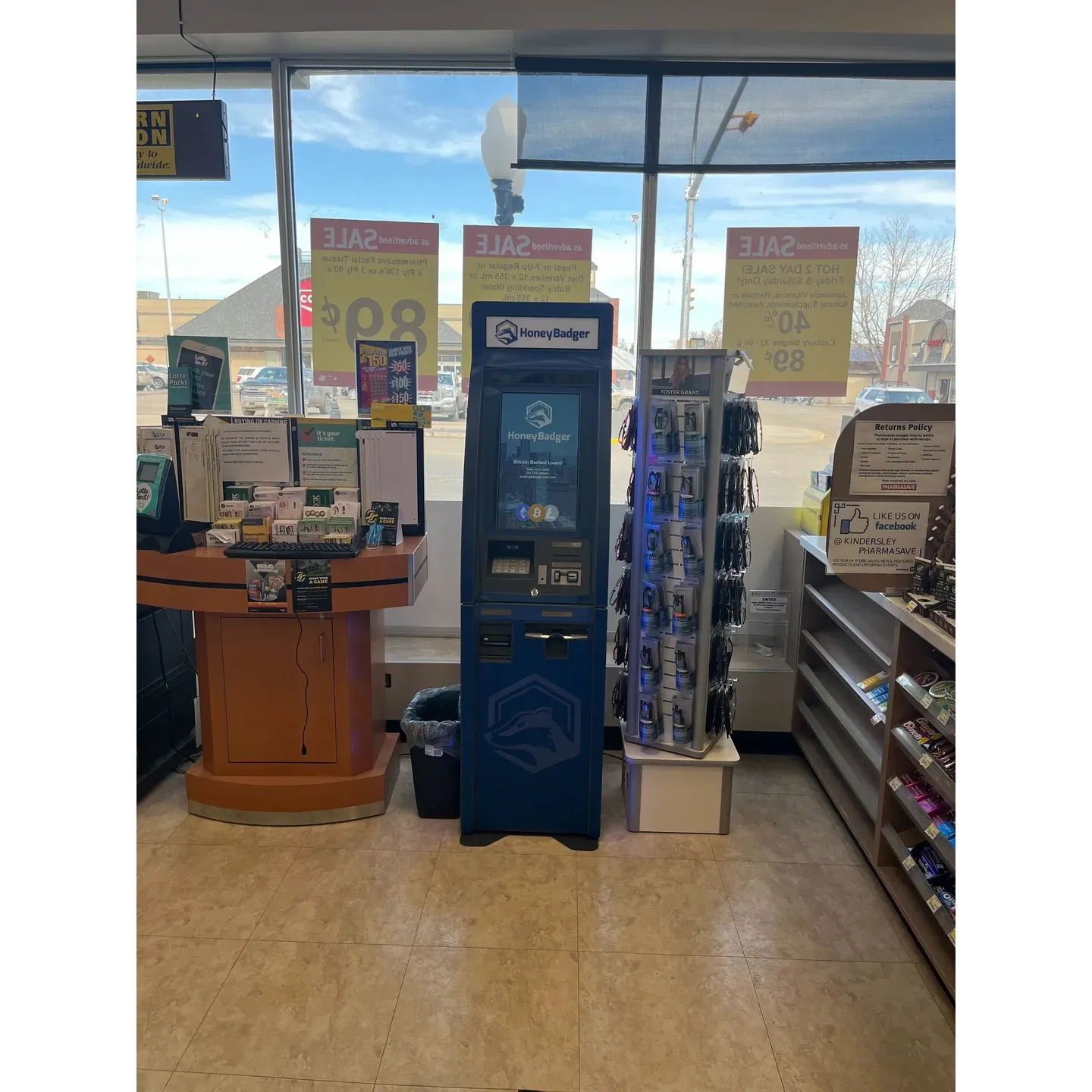 HoneyBadger Bitcoin ATM at Pharmasave Kindersley is a convenient and accessible location for people looking to buy or sell Bitcoin in Kindersley, SK. The ATM is located at 301 Main St, inside the Pharmasave store, making it easily accessible to customers in the area. The ATM offers a quick and easy way to buy or sell Bitcoin, allowing users to complete transactions in a matter of minutes.

Customers can easily locate the Bitcoin ATM inside the Pharmasave store and follow the simple instructions displayed on the screen to complete their transaction. The ATM is available for use during the store's regular operating hours, providing a convenient option for those looking to buy or sell Bitcoin in Kindersley. With its convenient location and easy-to-use interface, HoneyBadger Bitcoin ATM at Pharmasave Kindersley is a great option for anyone looking to access Bitcoin in the area. Description by ChatGPT.