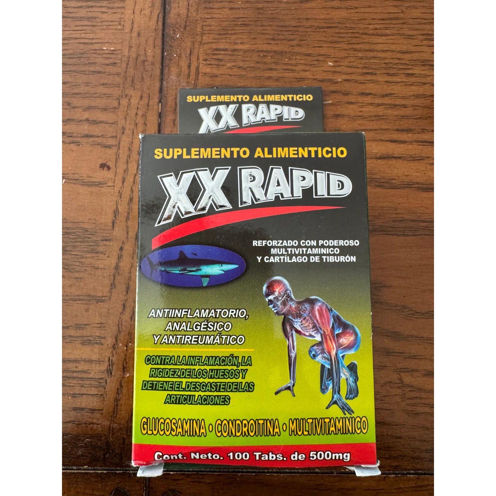 XX RAPID FOOD SUPPLEMENT is an effective solution for the treatment, control and prevention of symptoms related to osteoporosis, rheumatism, bone pain and muscle pain. Its unique formulation not only quickly relieves pain from the first dose, but also does so without irritating the stomach.