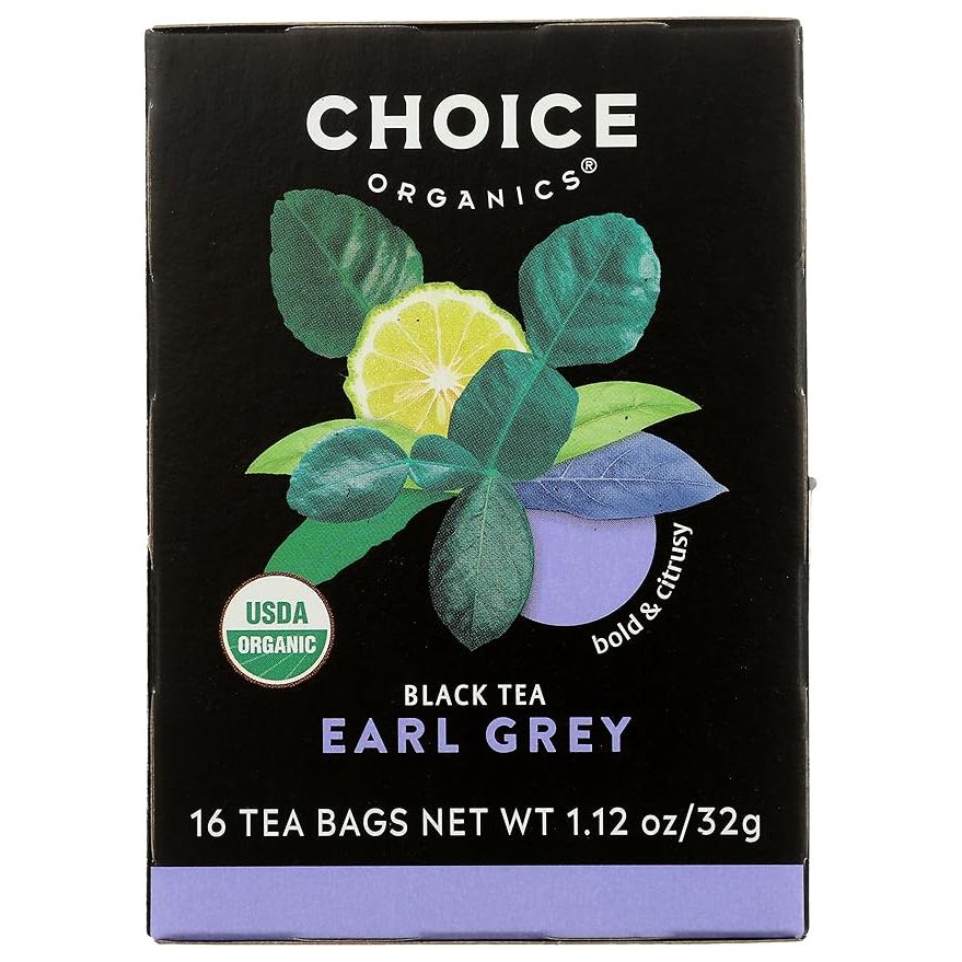 Choice Organics Organic Earl Grey Tea is a high-quality, organic tea blend made with black tea and bergamot to create a smooth and aromatic flavor. This tea is Fair Trade certified, ensuring that the farmers who grew the tea were paid a fair price for their work.