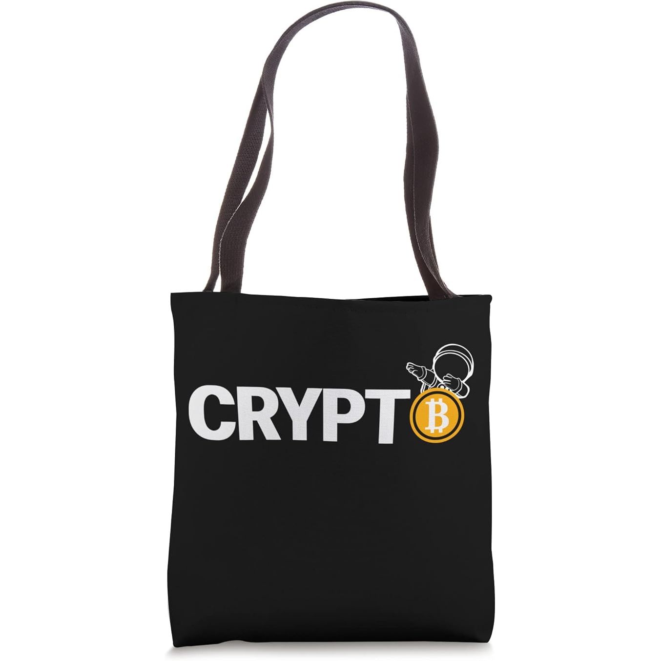 Bitcoin Trader Dabbing Astronaut Crypto Tote Bag image