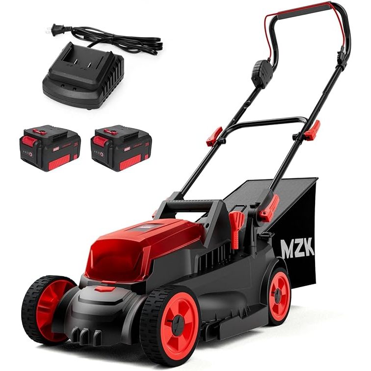 The MZK cordless lawn mower is the perfect solution for maintaining your lawn with ease. Weighing just 26.5 pounds, this mower is lightweight and easy to maneuver, making it a breeze to push around your yard.