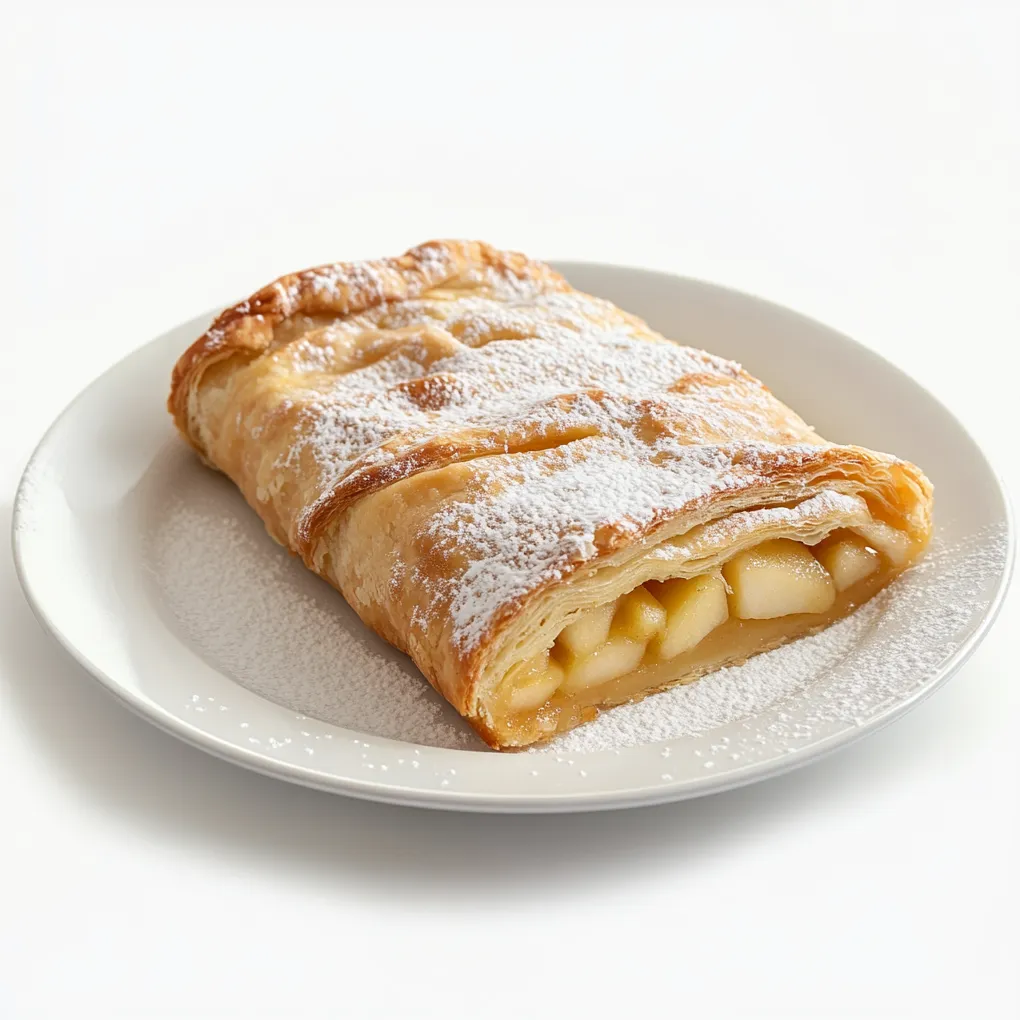 Apfelstrudel, the traditional Austrian dessert, brims with the sweetness and tartness of apples encased in a delicate, flaky pastry.