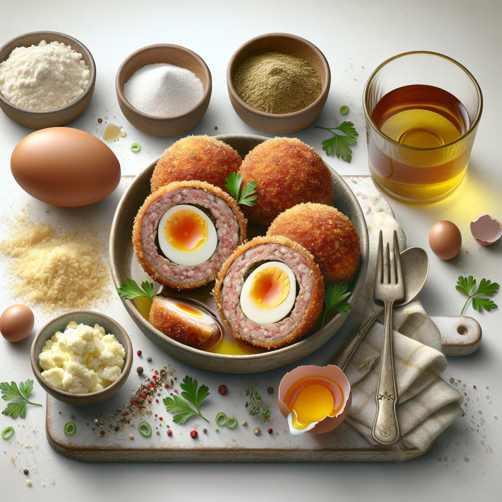 Scotch Eggs are a classic British snack that have found popularity around the globe. This dish consists of a soft or hard-boiled egg encased in a layer of seasoned sausage meat, which is then breaded and fried to golden perfection.