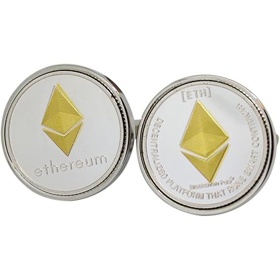 Gold and silver Ethereum coin cufflinks are a popular collector's item among cryptocurrency enthusiasts and fashion accessory lovers. With their elegant design and high-quality materials, these cufflinks are crafted to represent the digital currency Ethereum, one of the most popular in the market.