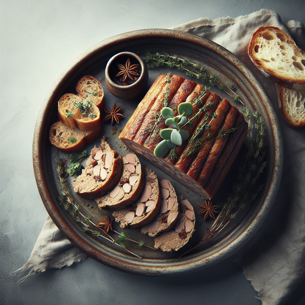 Experience the authentic taste of French cuisine with the Rustic Duck Terrine, a classic French dish that is both hearty and memorable. Perfect for family gatherings or dinners with friends, its savory flavors and rustic texture make it a standout addition to any table.