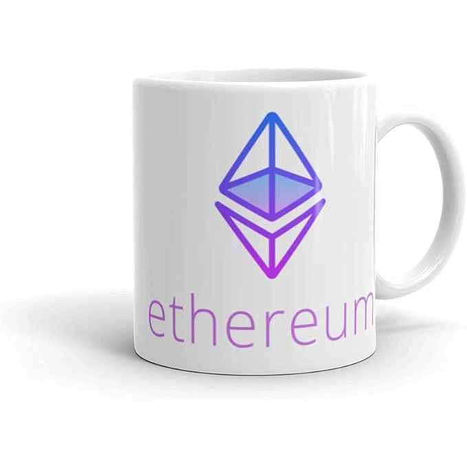 Ethereum 11oz White Coffee Cup Mug Cryptocurrency Eth Decentralized Traders image