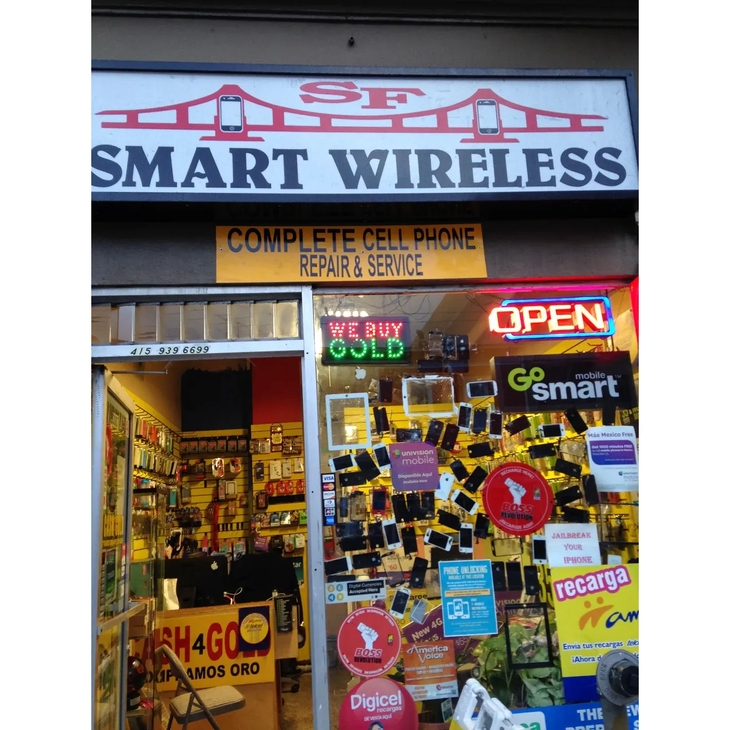 SF Smart Wireless boasts a local and approachable persona in the heart of the community, where efficient, knowledgeable, and personable service is the hallmark of their operation. Reputable technicians like Christian and Fares are praised for offering customers an impeccable, honest, and authentic experience, ensuring that devices are handled with the utmost care and expertise.

Clients revel in the convenience of quick turnaround times, often experiencing a 40-minute wait for repairs that restore phones to their pristine condition. The availability of SF Smart Wireless on Sundays, along with their strategic location inside Marvin's Computer Repair, adds to their accessibility and customer convenience.

The services offered at SF Smart Wireless represent a blend of quality and competitive pricing, significantly underscoring the value proposition compared to downtown offerings. Whether it's a screen replacement or a tricky to handle charging port repair, SF Smart Wireless shows proficiency with a diverse range of devices, including various generations of iPhones and rugged phones like the Galaxy S5 Active.

Furthermore, customer loyalty is reinforced through the small acts of kindness, such as complimentary cases, and transparency in service. Technicians take their time to meticulously explain and demonstrate issues, nurturing consumer trust and satisfaction. This commitment to transparency, paired with the quality of service, leads to a high level of customer satisfaction.

With a consistent track record of delivering top-notch repairs, demonstrated by a myriad of positive experiences with both common and challenging fixes, SF Smart Wireless is a trusted partner for many satisfied customers, who value the combination of excellent service, professionalism, and affordability they find there. Description by ChatGPT.