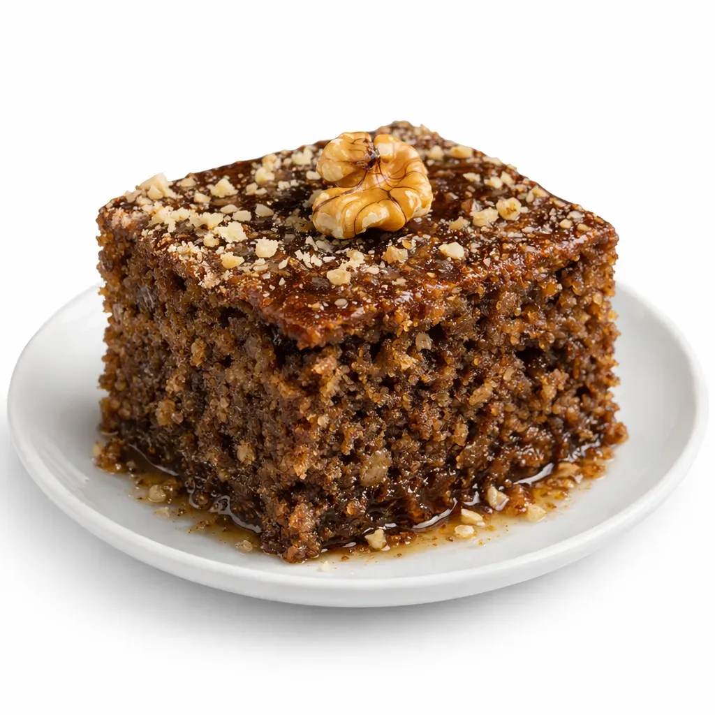 A quintessential Greek dessert that blends the warmth of the Mediterranean with rich flavors of spices, orange, and cognac, all in a moist and crumbly walnut cake soaked in syrup.
