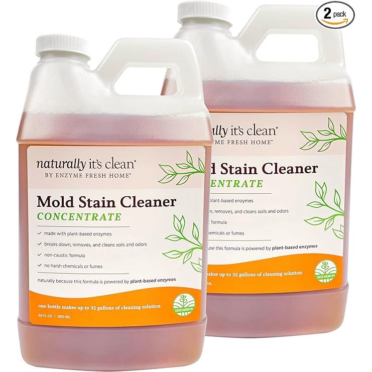 Naturally It's Clean Mold Stain Cleaner Concentrate is a highly effective cleaning solution that is specially formulated to tackle mold stains. This powerful cleaner comes in a super concentrated formula that can make up to 64 gallons of cleaning solution.