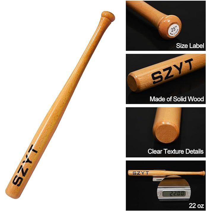 Wood baseball bats are commonly used for self-defense and home defense due to their durability and solid construction. The 25-inch, 29-inch, and 33-inch options offer varying lengths for individuals to choose from based on their comfort and preferences.