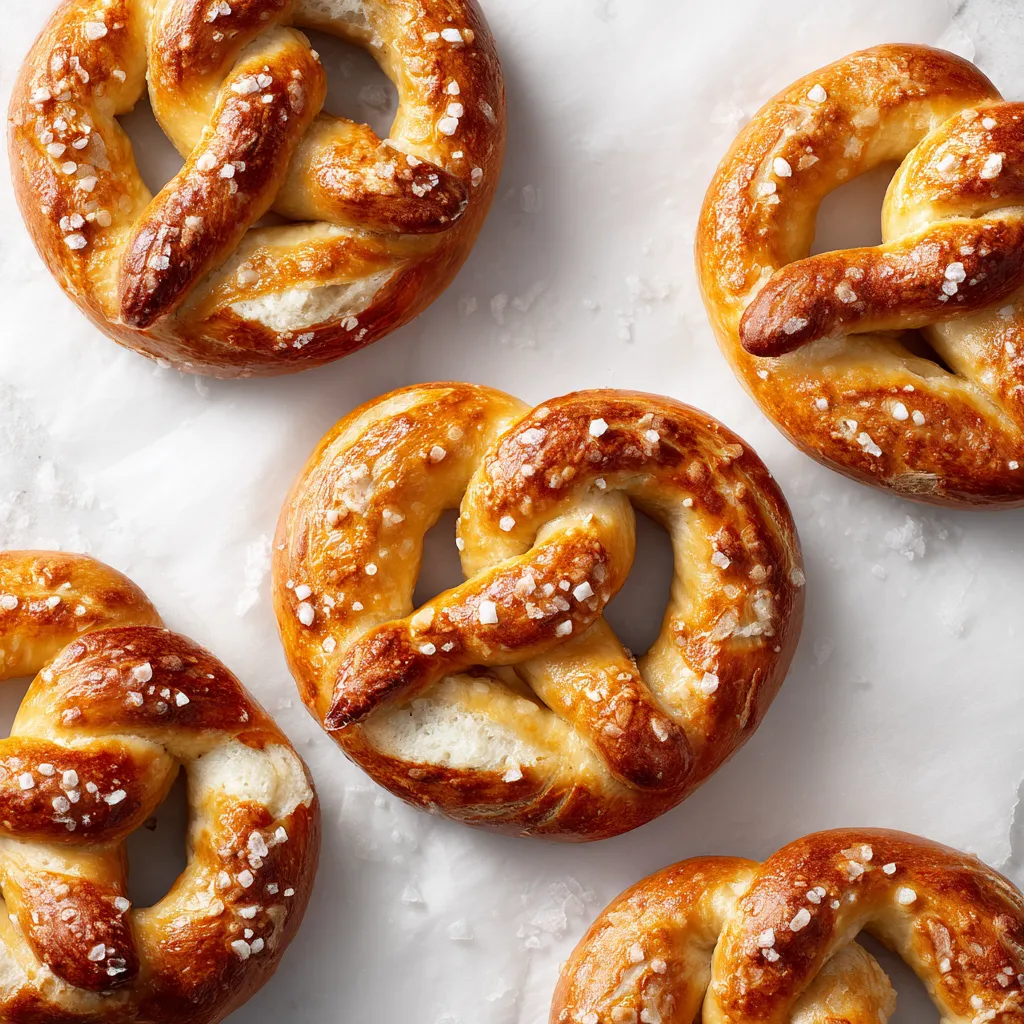 These soft pretzels have a crispy exterior and a chewy inside, making them a satisfying, protein-rich snack that is easy to prepare.