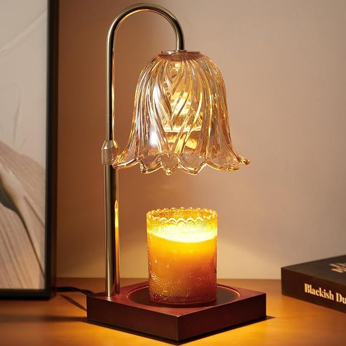 The Candle Warmer Lamp is a stylish and practical way to enhance the ambiance of any room in your home. This dimmable candle lamp warmer features an adjustable height, allowing you to customize the lighting to suit your needs.