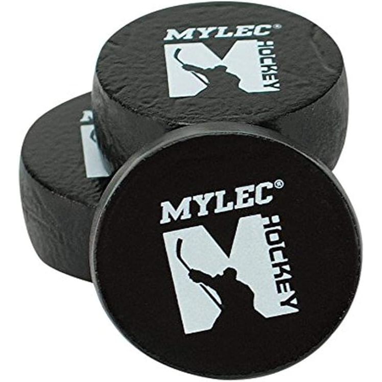 Mylec MINI Hockey Pucks are designed for indoor use and are lightweight, making them ideal for practicing hockey skills in a confined space. The pucks are foam filled, which provides a cushioned feel and helps prevent damage to walls, floors, and furniture during play.
