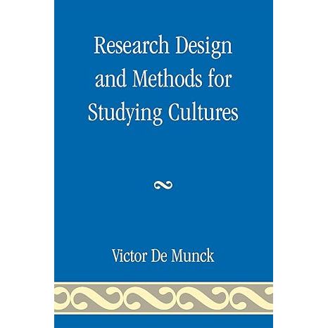 "Research Design and Methods for Studying Cultures" by Victor de Munck is a comprehensive guide that explores the various approaches and methods used in studying different cultures. The book covers topics such as the importance of cultural sensitivity, ethical considerations in research, and the role of theory in shaping research designs.