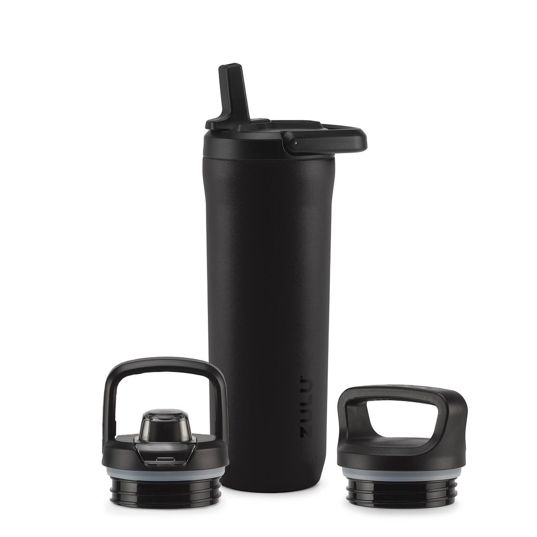 Whether you're powering through a workout, tackling your workday, or exploring the great outdoors, choose from 3 versatile lid options: a leak-proof flip straw lid for easy hydration, a wide mouth twist cap perfect for quick sips and hassle-free cleaning, or a flip chug lid that ensures a fast flow of hydration wherever life takes you.