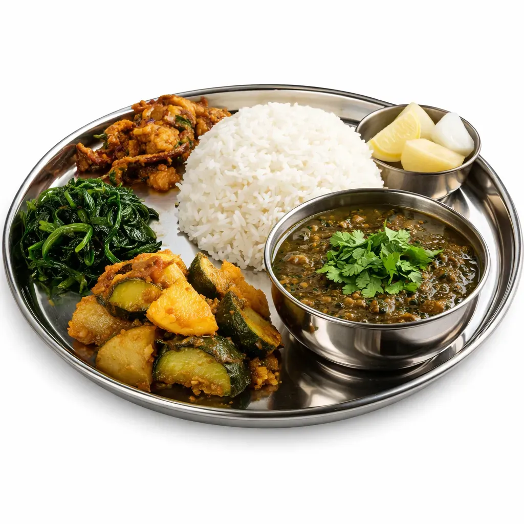 This rich and flavorful lentil stew is a staple in traditional Nepali cuisine, offering a comforting balance of spices and textures that embodies the essence of a Thakali Thali.
