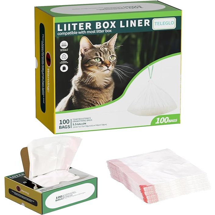 These Cat Litter Box Liner Bags are designed specifically for use with Litter Box Robot 4 and 3,100 Pack models. The drawstring design makes for easy disposal, allowing you to quickly and efficiently clean up your cat's waste without any mess.