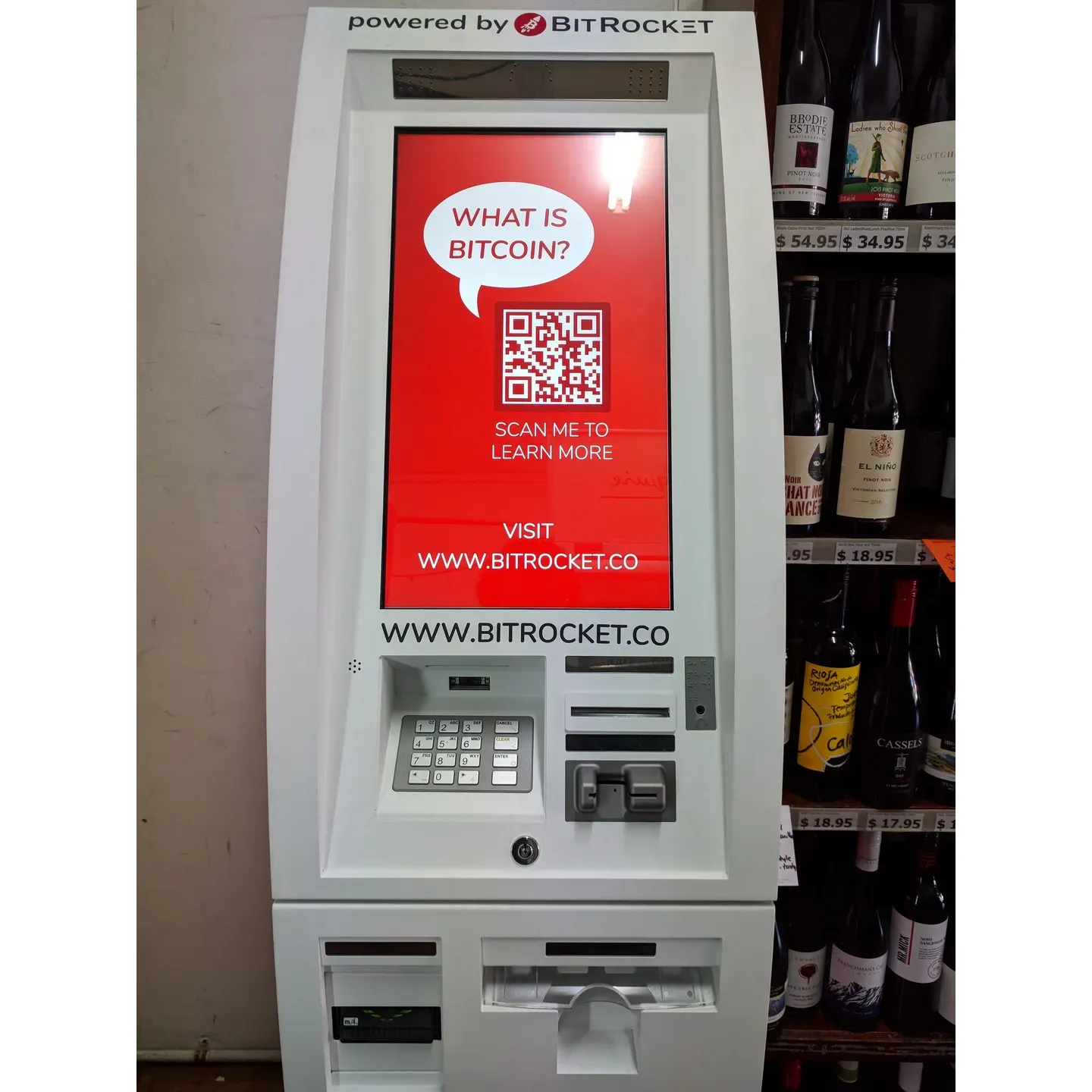 The BitRocket Bitcoin ATM housed within the convenient location of Macaulay Cleanskins Wine provides patrons with an innovative and efficient way to engage with the digital currency market. This service shines for those looking for speedy transactions, offering extremely fast verification and rapid support, even on weekends. Customers commend the real human support that is available at a moment's notice, ensuring any queries are promptly addressed.

As a hub for both buying and selling bitcoin, BitRocket's ATM stands out with an attractive 1% selling fee and the bonus of being situated in a venue with generous opening hours. Users appreciate the seamless purchasing process, noting the added convenience of the store's location. For new entrants into the cryptocurrency world, the quick response via SMS and the option to have receipts emailed exemplify the user-friendly experience.

Moreover, the ATM serves as a gateway to fast-track participation in the booming digital economy, which can be particularly beneficial during periods of market profitability. This opportunity is perfect for those who prefer physical transactions over online verifications and are willing to invest in convenience with the understanding of the fees involved. For transactions of larger sums, it is prudent for customers to gather a robust knowledge of bitcoin and the associated processes.

While BitRocket ensures that security is paramount with identification requirements, the facilitation of instant transactions without the need for lengthy online setups might just be the perfect solution for those eager to get ahead in the digital currency space. The BitRocket Bitcoin ATM at Macaulay Cleanskins Wine offers a dependable and accessible service for Aussies to invest in bitcoin, backed by commendable customer support that stands ready to assist with a thorough and efficient service. Description by ChatGPT.