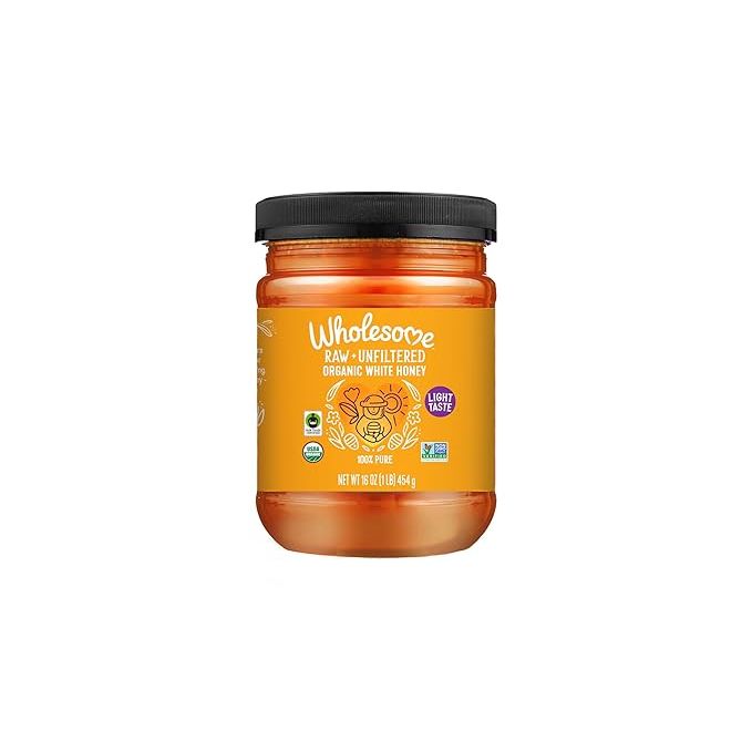 Wholesome Organic Raw Unfiltered White Honey is a high-quality honey that is both organic and raw, meaning it is free from harmful chemicals and processing. This honey is also unfiltered, which means it retains all of its natural nutrients and enzymes. It comes in a 16 oz jar, making it convenient for daily use.