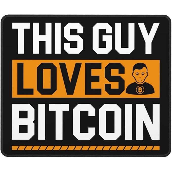 This Guy Loves Bitcoin mouse pad is made of high-quality polyester, ensuring strong adhesion, durability, and anti-fading properties. The thickened design provides a comfortable operating feel and prevents wear and tear. The non-slip rubber base enhances friction for a firm grip on any surface, making it suitable for all types of mice and surfaces.