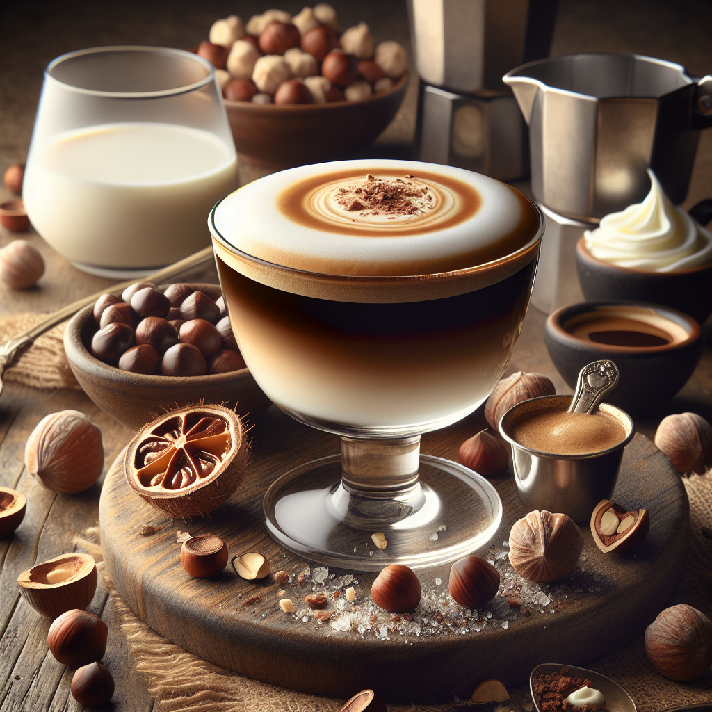 A Hazelnut Liqueur Latte is a luxurious and indulgent coffee beverage, perfect for those who appreciate the combination of rich espresso, warm milk, and the nutty sweetness of hazelnut liqueur.