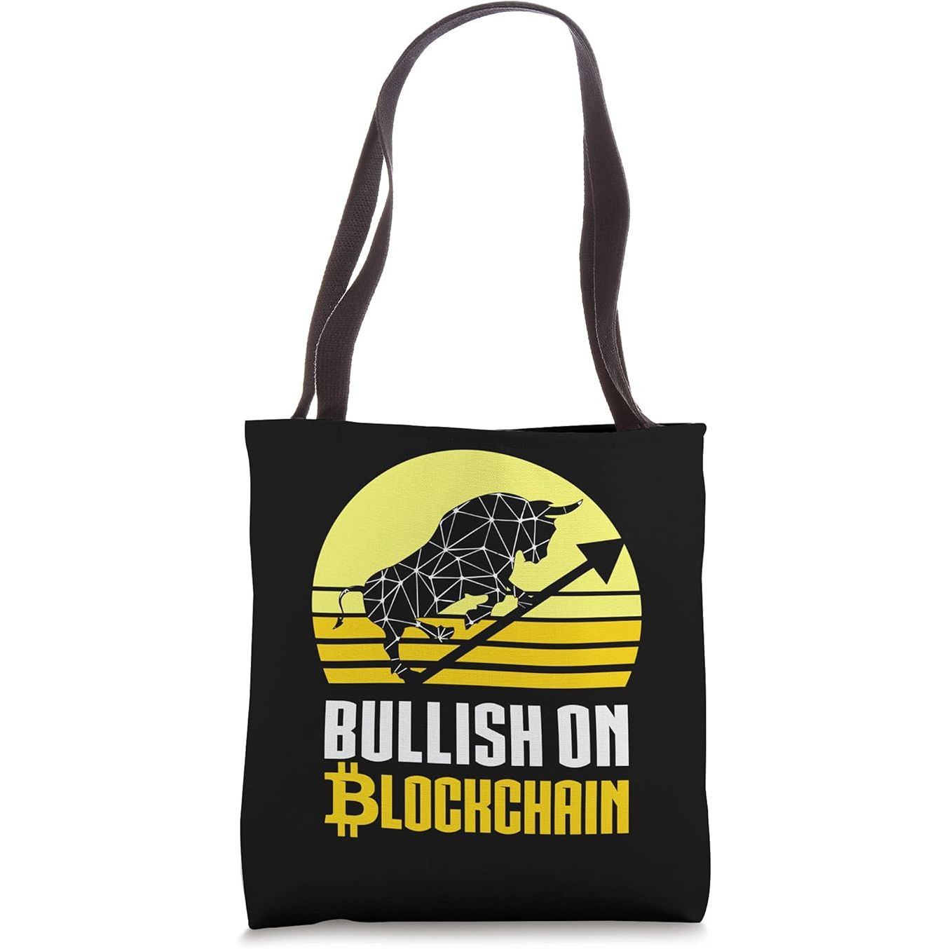 Cryptocurrency Bullish on Blockchain Tote Bag image