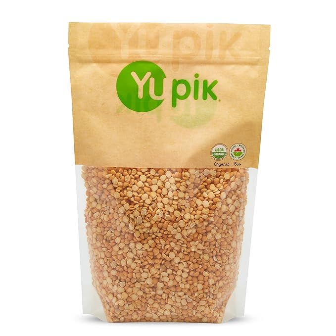 Yupik Peas, Organic Split Yellow, come in a pack of 1 weighing 2.2 lb. These split yellow peas are organically grown and harvested to ensure high quality and superior taste. Yellow split peas are a nutritious legume that is high in protein, fiber, and essential vitamins and minerals.