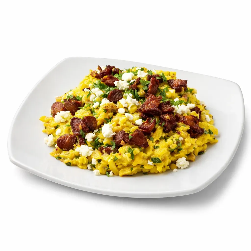 Tigrillo is an iconic breakfast dish hailing from Ecuador, offering a delightful combination of mashed green plantains, crispy pork fat, eggs, and cheese, brought together by a fragrant sofrito.