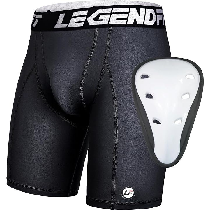 Men's baseball and football compression shorts with cup straps are specifically designed for athletes who participate in high-impact sports. These shorts provide compression to the muscles, helping to reduce muscle fatigue and improve blood flow during physical activity.