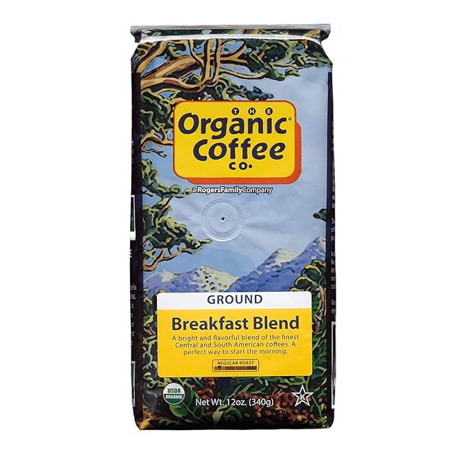 The Organic Coffee Co. Ground Coffee - Breakfast Blend is a medium roast coffee that comes in a 12oz bag. This coffee is USDA Organic certified, meaning that it is produced without the use of synthetic pesticides or fertilizers. The Breakfast Blend is a smooth and well-balanced coffee that is perfect for starting your day.