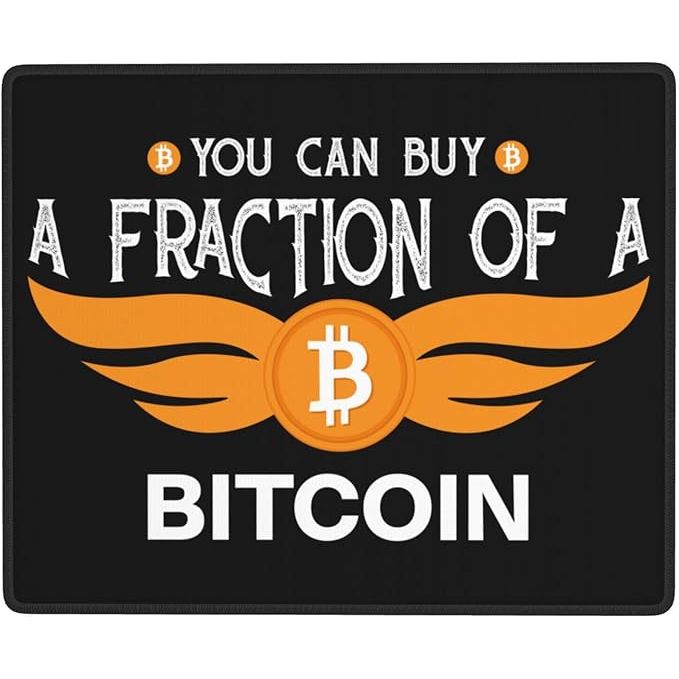 This Bitcoin themed mouse pad measures 7x9 inches and is designed for use in offices, laptops, and for gaming purposes. It is made of waterproof and non-slip rubber material, ensuring a stable and smooth surface for your mouse movements.