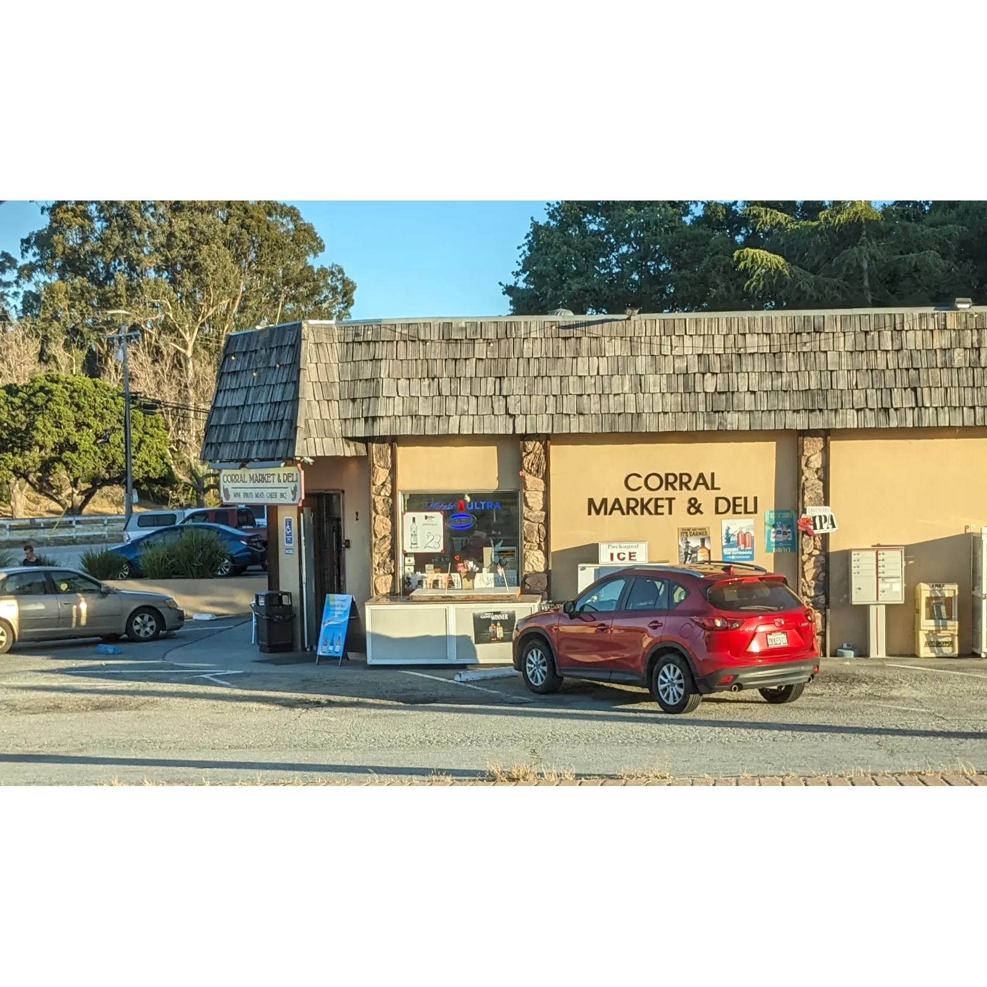 Corral Market Liquor Store & Deli is a beloved local establishment renowned for offering an exceptional blend of convenience and gourmet delights in Carmel, CA. Praised for its immaculate cleanliness and well-stocked selection, the market ensures that all shopping needs are easily met. Famous for the Bruno’s Tri Tip, a local culinary favorite, the addition of this much-desired food item has brought great joy to longtime fans now finding their beloved dish even more accessible.

The store has built a reputation for outstanding customer service, where the friendly and attentive new owner, together with a top-tier staff team, contribute to an overall great experience that keeps customers returning. With its warm and welcoming atmosphere, the store is a place where service with a smile is the norm.

The food quality remains unrivaled, with the deli section receiving particular acclaim where dedicated staff, especially noted for their enthusiastic service in the evenings, ensure each order is fulfilled with meticulous care and attention. Patrons are invited to enjoy the deli's sumptuous offerings, including the celebrated Tritip sandwich that challenges even the heartiest of appetites.

Patrons appreciate the added amenity of consuming their purchased beverages within the cozy confines of the deli, providing a small but hospitable space to savor the store’s delectable offerings. The Corral Market Liquor Store & Deli stands out for its excellent product selection, inviting ambiance, and commendable staff that consistently add value to each visit. It is a much-recommended spot for those looking to enjoy quality food products with the comfort of stellar customer relations. Description by ChatGPT.