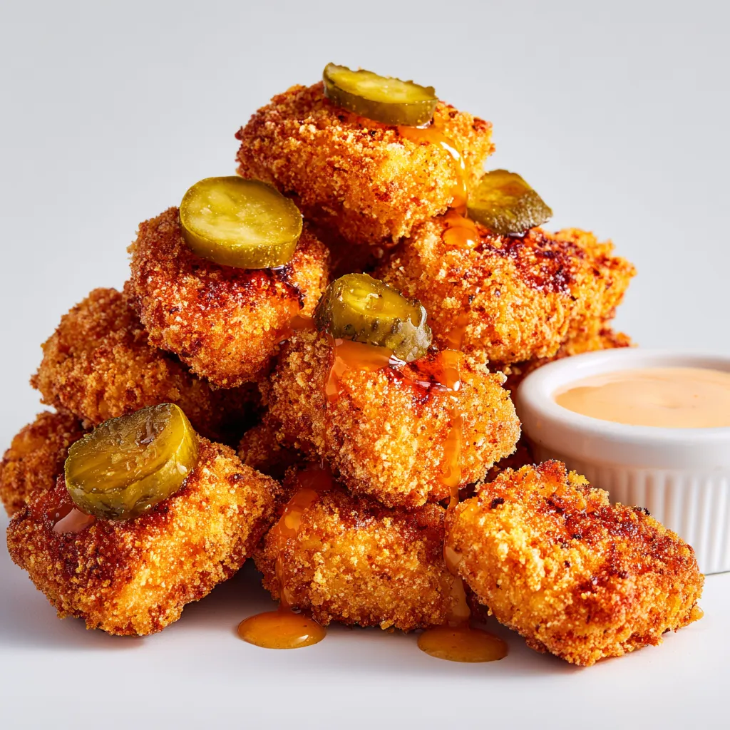 Experience the exhilarating flavors of Nashville with crispy chicken nuggets seasoned with a bold Nashville-style hot mix, air-fried to perfection and drizzled with honey. Served with a homemade Buffalo Ranch Dipping Sauce.