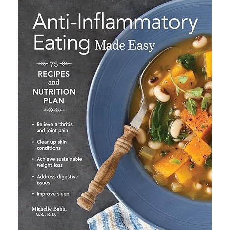 Embark on a transformative journey to vitality with Anti-Inflammatory Eating Made Easy: 75 Recipes and Nutrition Plan. Crafted expertly by registered dietitian Michelle Babb, alongside culinary connoisseurs Julie Hopper-Butler, Hilary McMullen, and Julie Hopper, this indispensable book is your gateway to a balanced, inflammation-soothing diet.