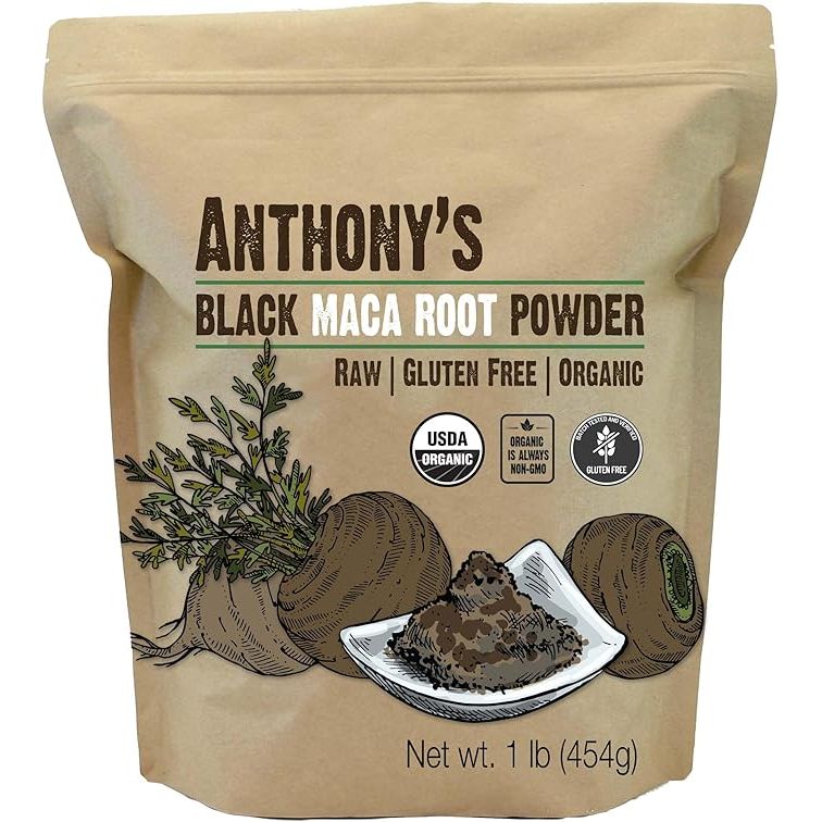 Anthony's Organic Black Maca Powder is made from 100% pure black Maca root, which is an ancient Peruvian superfood known for its energy-boosting properties. This Maca powder is raw, gluten-free, and non-GMO, making it a perfect additive to smoothies, yogurt, and baked goods.