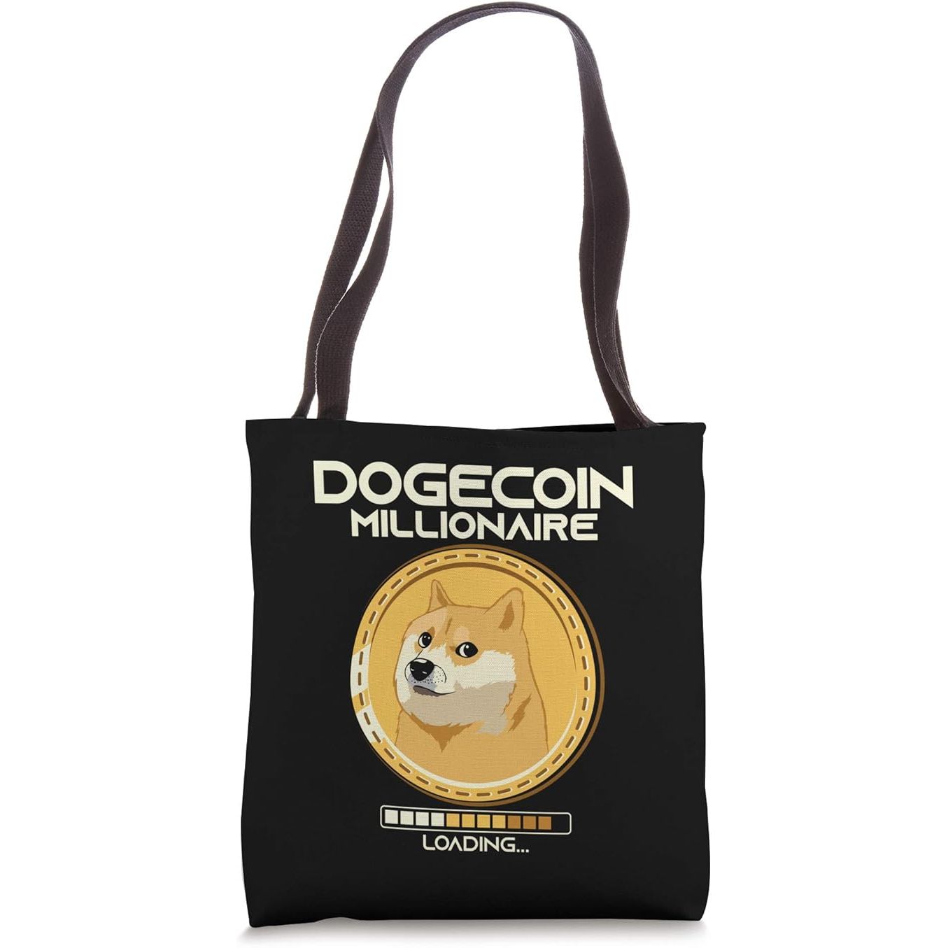 Dogecoin Millionaire Loading Funny Crypto Cryptocurrency Tote Bag image