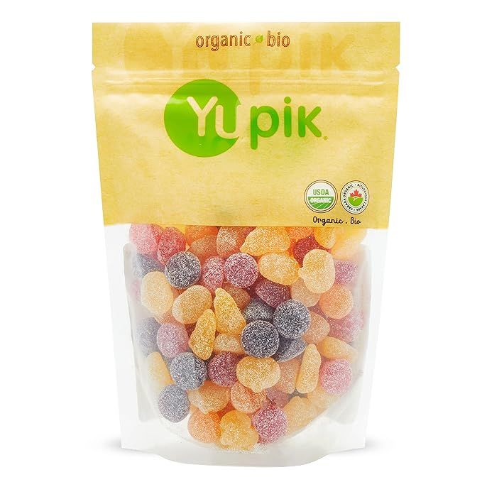 Yupik Organic Sour Gummy Mix is a 16 oz bag of delicious and tangy gummy candies that are perfect for those who enjoy a sour kick to their treats. These gummies are made with organic ingredients, making them a healthier option for snacking.